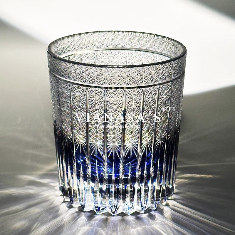 VIANASAS Purple Cloud Edo Kiriko Whiskey Glass - Goglasscup