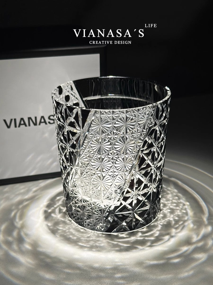 VIANASA'S Retro July Night Edo Kiriko Whiskey Glass