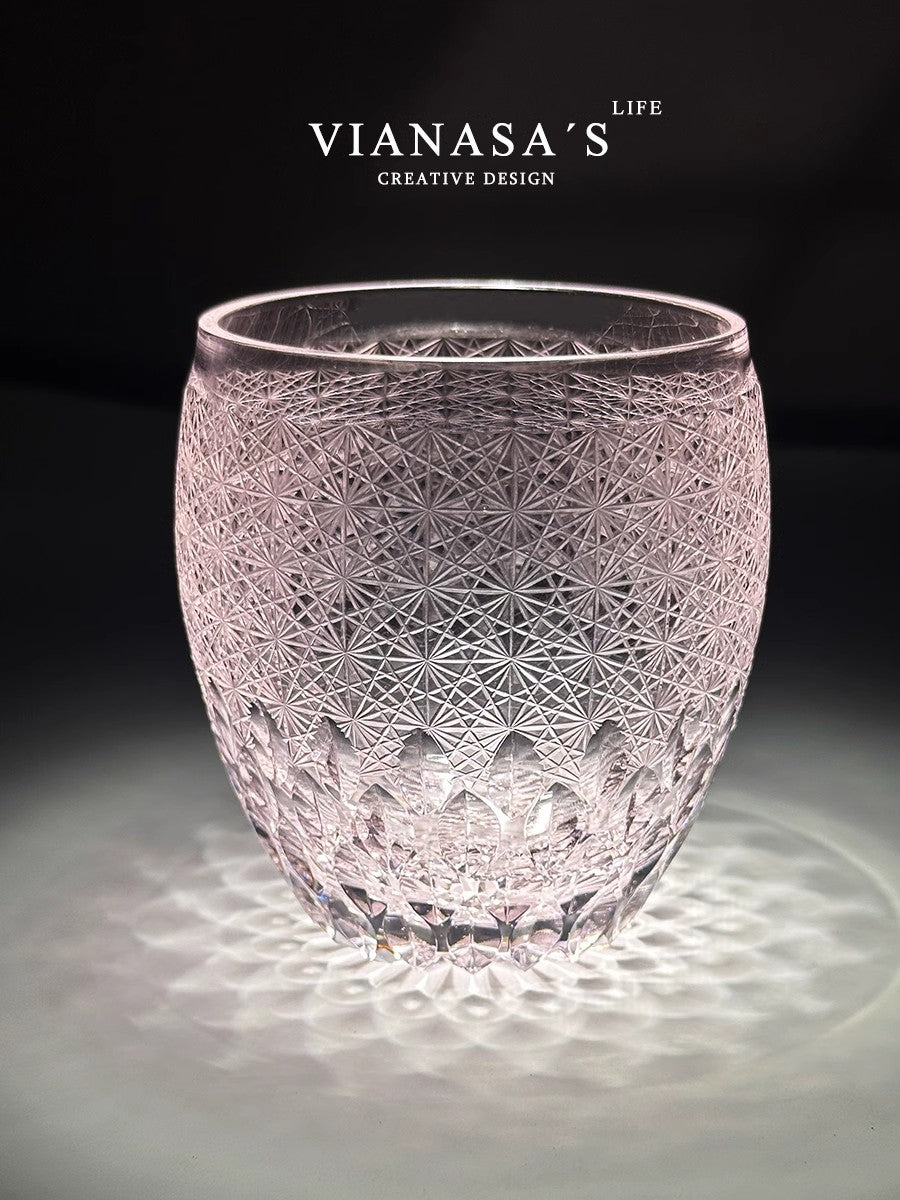 VIANASA'S Pink Baby's Breath Whiskey Glass - Goglasscup