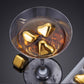 GOGLASSCUP Heart-shaped Gold Stainless Steel Ice Cubes