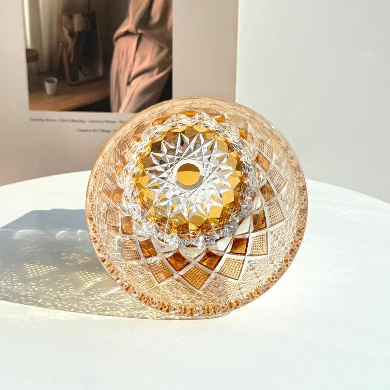 Edo Kiriko Whiskey Glass-Star Shield GoGlassCup