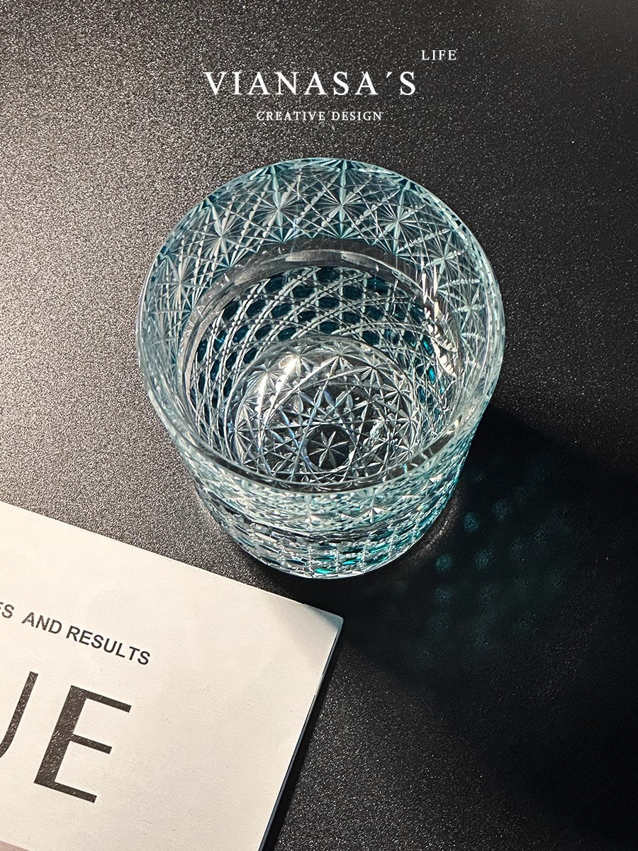 Bejeweled Edo Kiriko Whiskey Glass