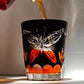 Black Butterfly Crystal Whiskey Glass