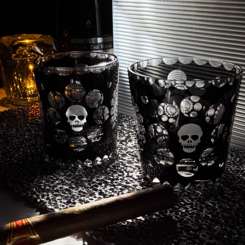 Skull - Dark style whiskey glass