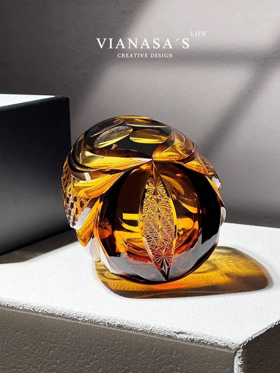 VIANASA'S Edo Kiriko Owl Whiskey Glass - Goglasscup