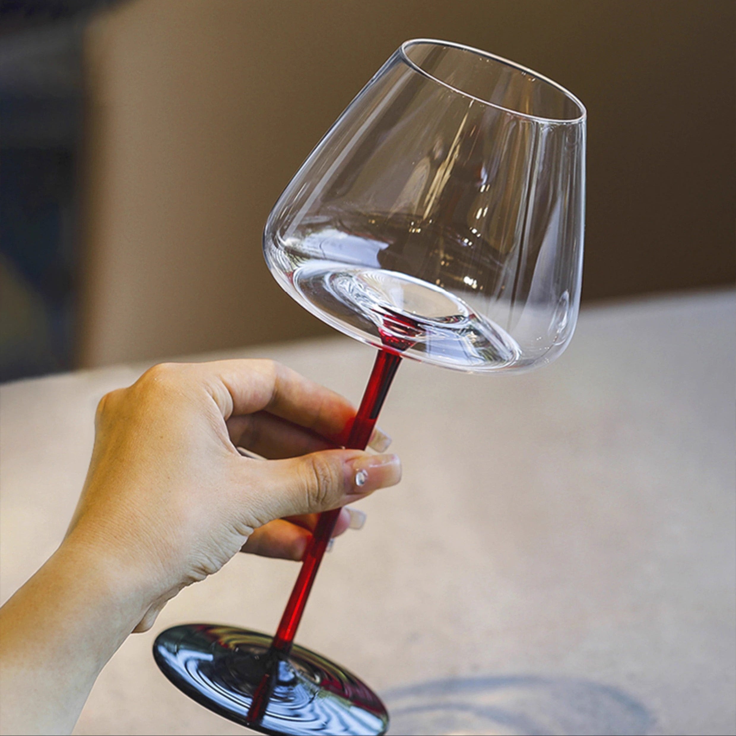 Black Burgundy Wine Glasses