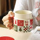 GOGLASSCUP Hand painted Christmas Ceramic Mug