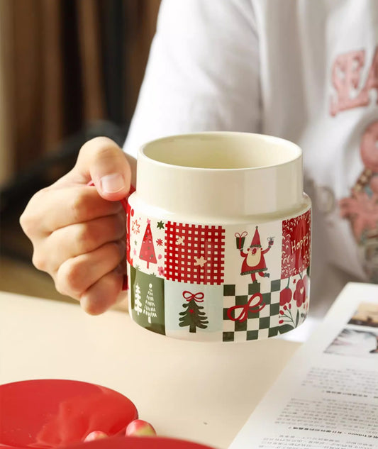 GOGLASSCUP Hand painted Christmas Ceramic Mug