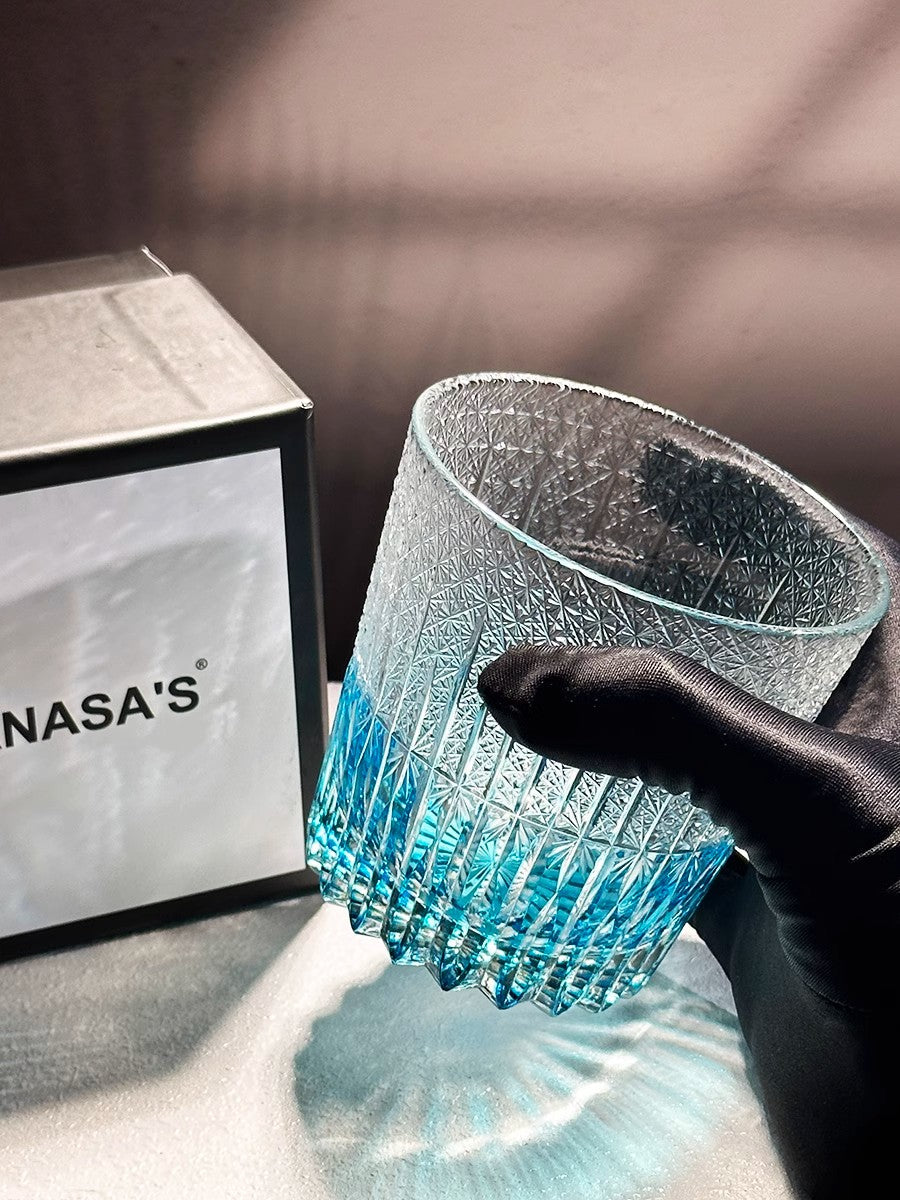 VIANASA'S Northern Lights Edo Kiriko Crystal Whiskey Glass GoGlassCup
