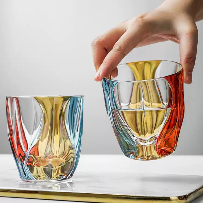 BOHEMIA OCEAN Colored Crystal Whisky Glass