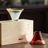 Toyo Sasaki Handcrafted Shinku & Yuki Fuji Sake Glass Set