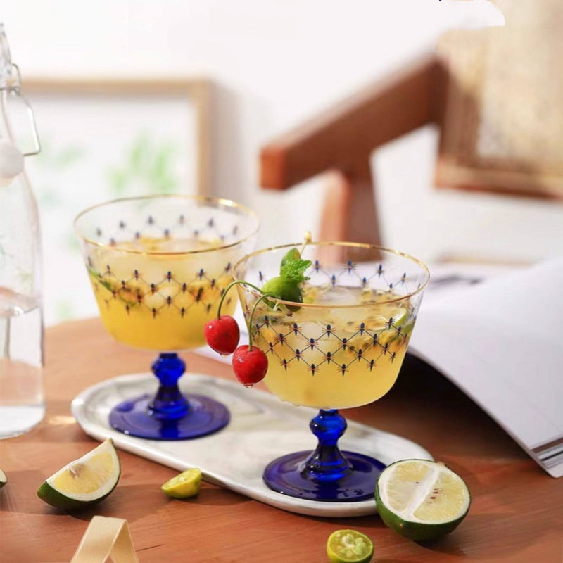 LOMONOSOV Cobalt Blue Mesh Juice Tumbler Pair