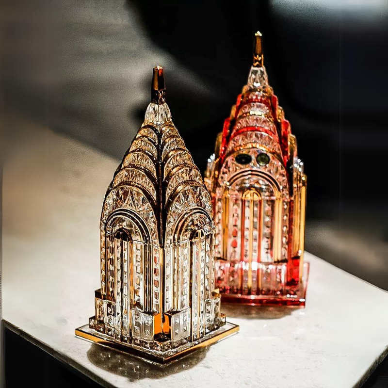 Bohemia Gold Trimmed Crystal Castle Keepsake Box