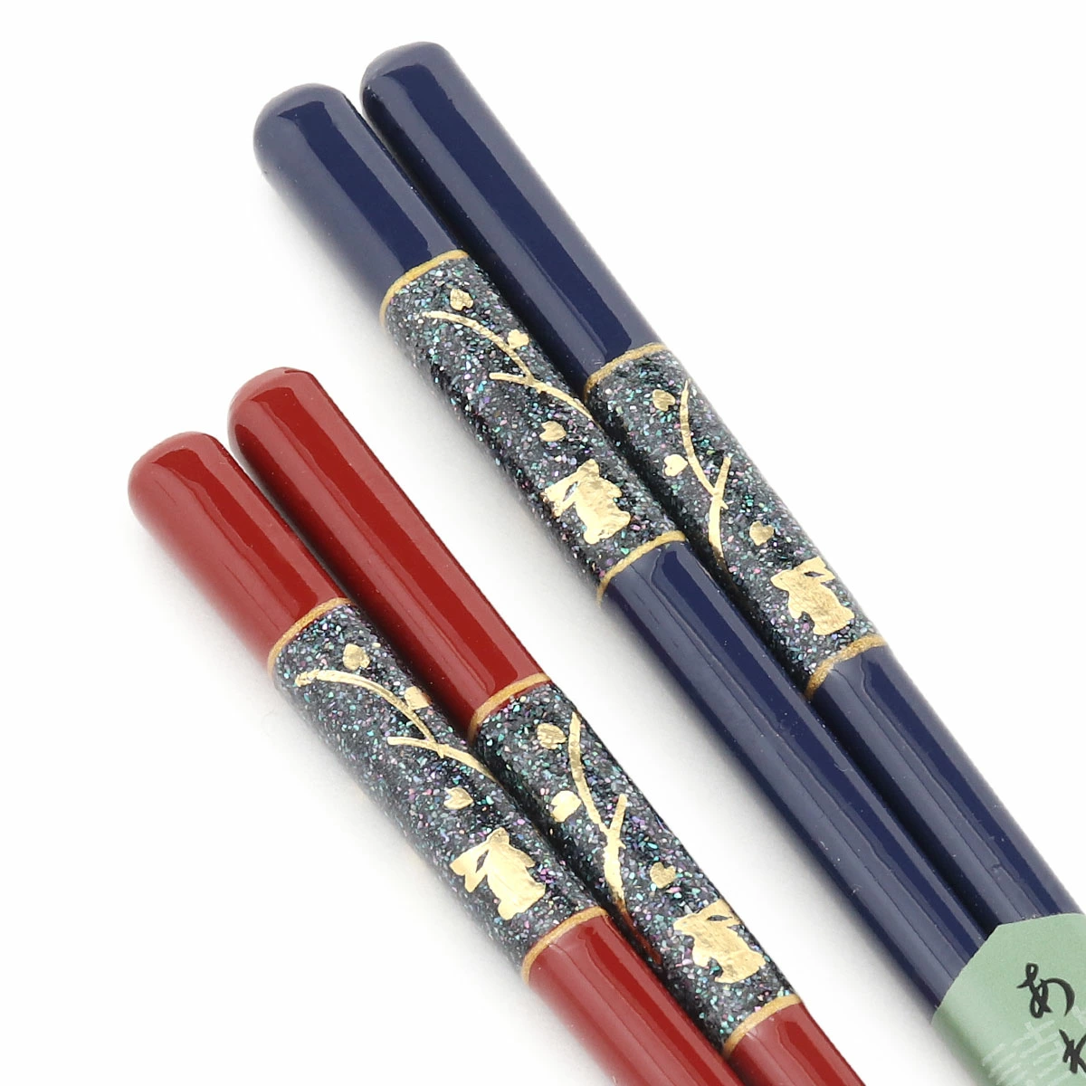 KAWAI Usagi Chirashi Japanese Handcrafted Wooden Chopsticks Wedding Gift Set