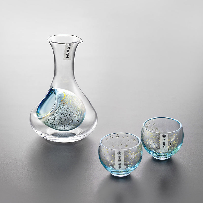 Misuno Handcrafted Gold Foil Starlight Sake Set