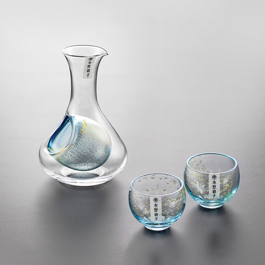 Misuno Handcrafted Gold Foil Starlight Sake Set