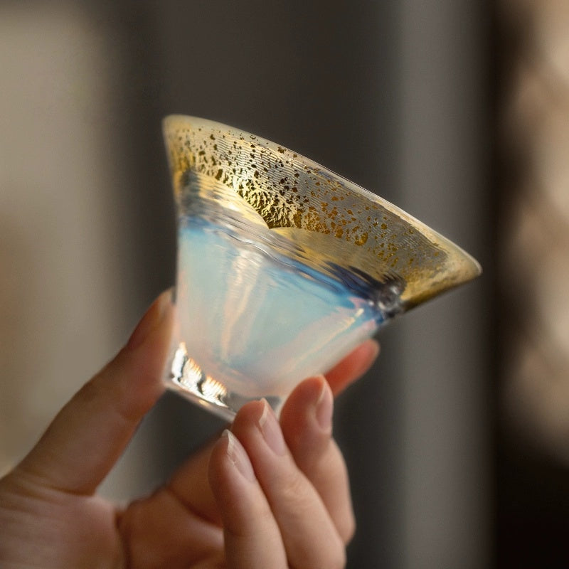 Toyo Sasaki Handcrafted Shinku & Yuki Fuji Sake Glass Set