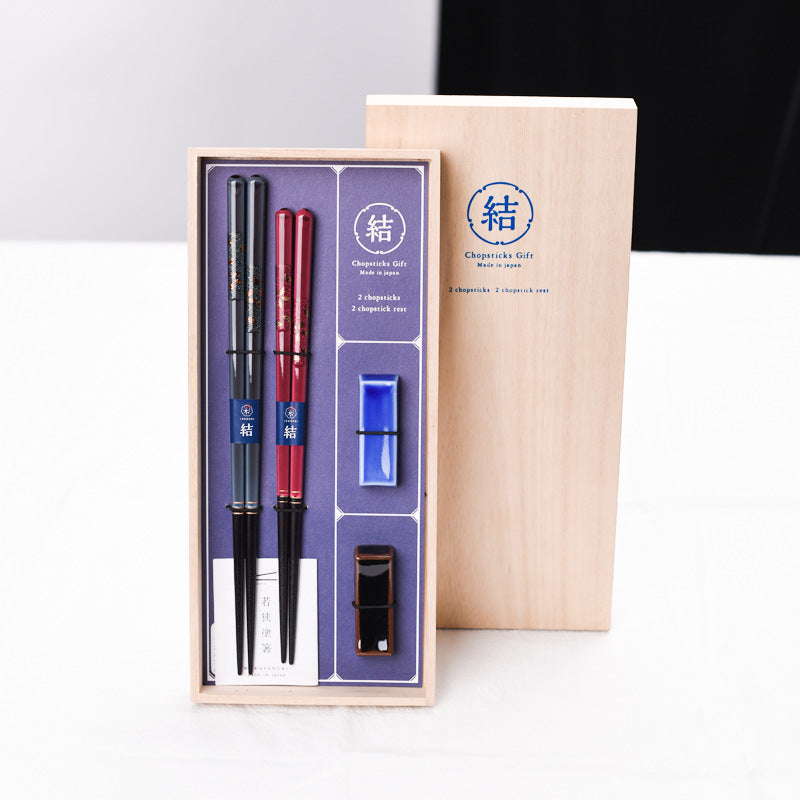 Japanese Handcrafted Ayaka Wooden Chopsticks Wedding Gift Set