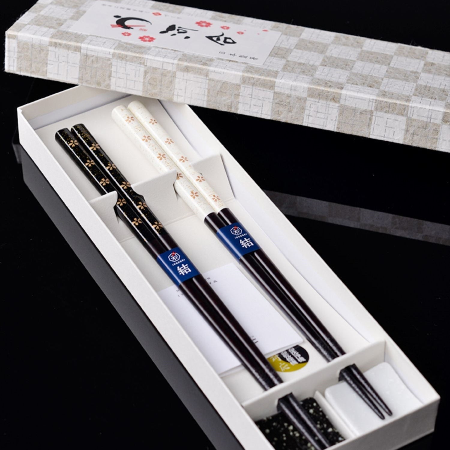 KAWAI Japanese Handcrafted Cherry Blossom Chopsticks Wedding Gift Box Set Goglasscup