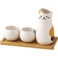Japanese Ceramic Kitten Sake Sets