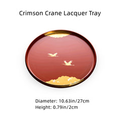 Yamanaka Shikki Circular Cranes Resin Tray