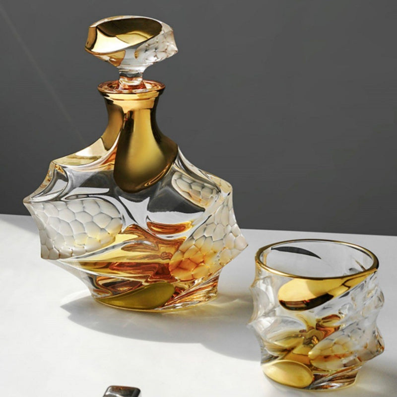 Bohemia CALYPSO Crystal Whisky Decanter Set