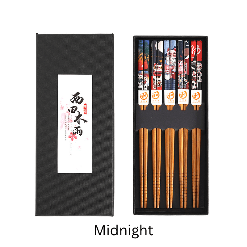 GoGlassCup Mutli-Themed Japanese Bamboo Chopsticks Sets Goglasscup