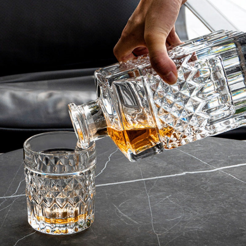 BOHEMIA HARRY Crystal Whisky Decanter Set