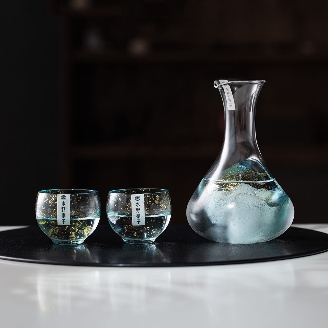 Misuno Handcrafted Gold Foil Starlight Sake Set