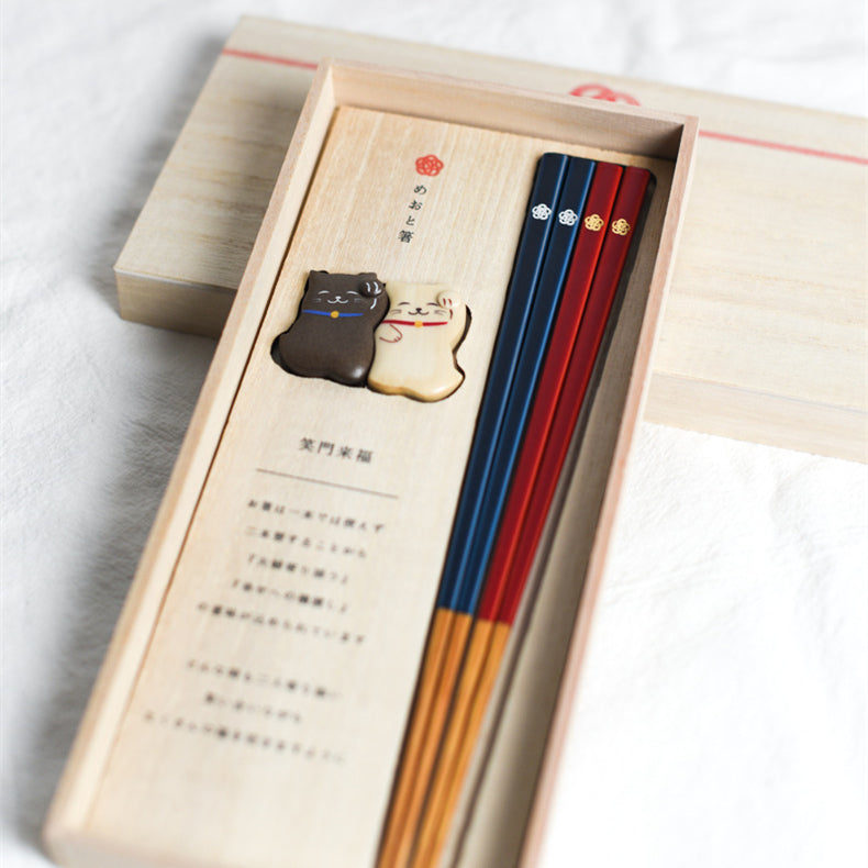 Japanese Handcrafted Pets Wooden Chopsticks Wedding Gift Sets GoGlassCup