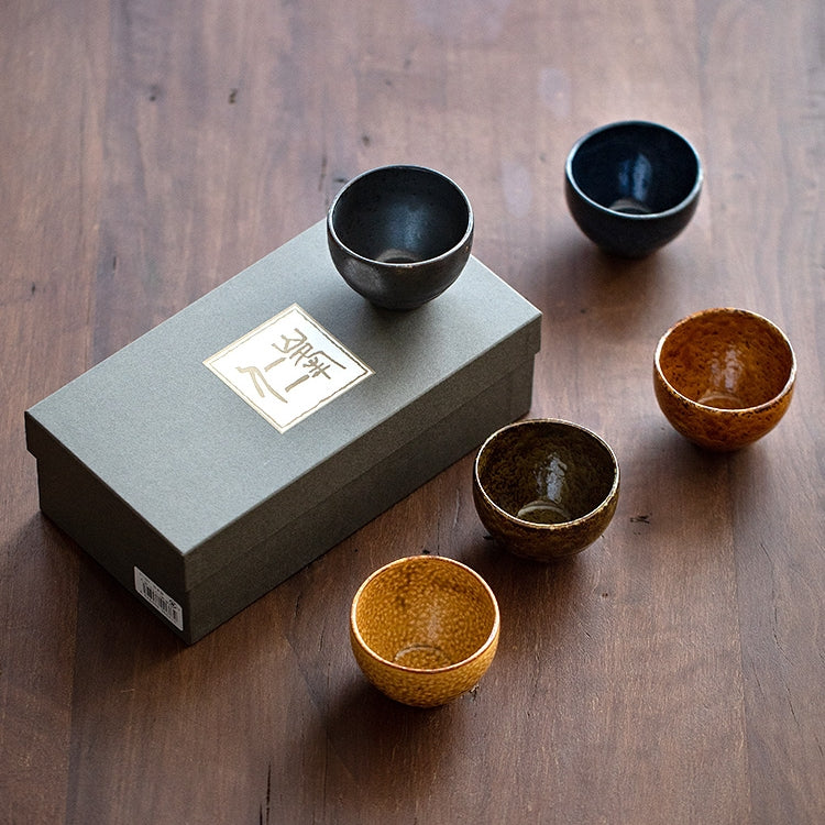 Mino Ware Autumn Harmony Tea Cup Set of Five