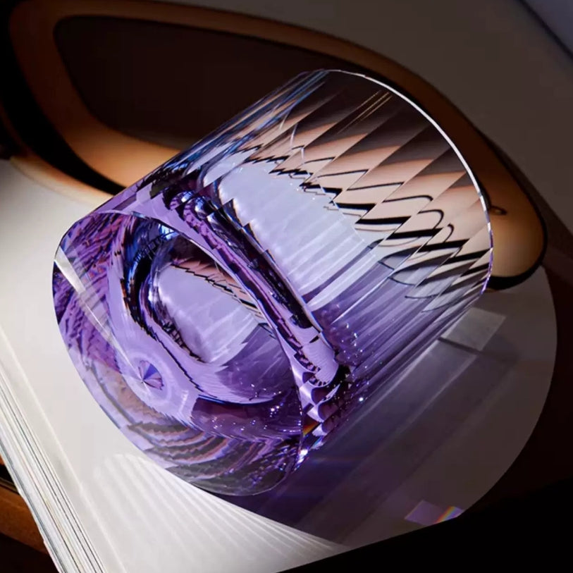 Edo Kiriko Diamond Cut Rotating Crystal Whisky Glass Collection