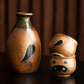 Japanese Ceramic Tanuki (Raccoon) Sake Set