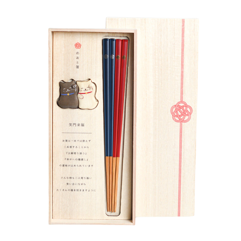 Japanese Handcrafted Pets Wooden Chopsticks Wedding Gift Sets GoGlassCup