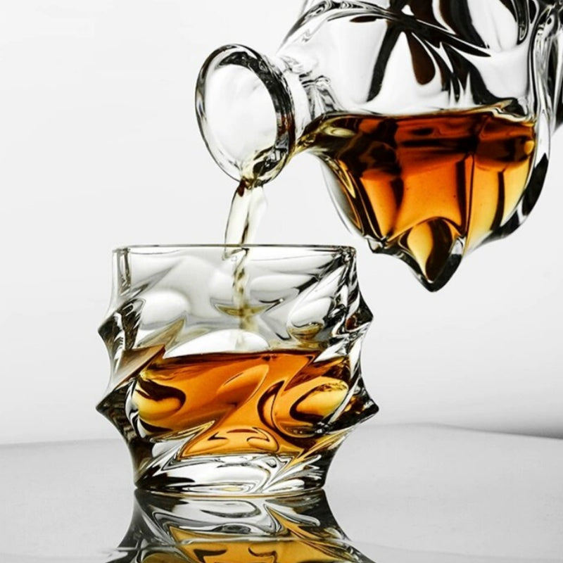 BOHEMIA CALYPSO Crystal Whisky Decanter Set