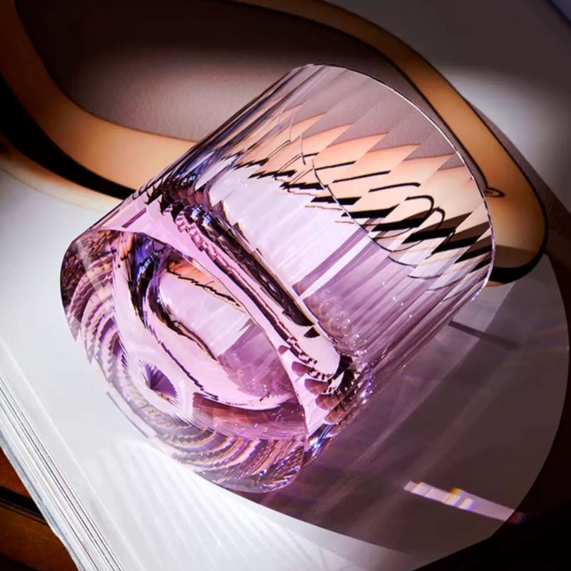 Edo Kiriko Diamond Cut Rotating Crystal Whisky Glass Collection