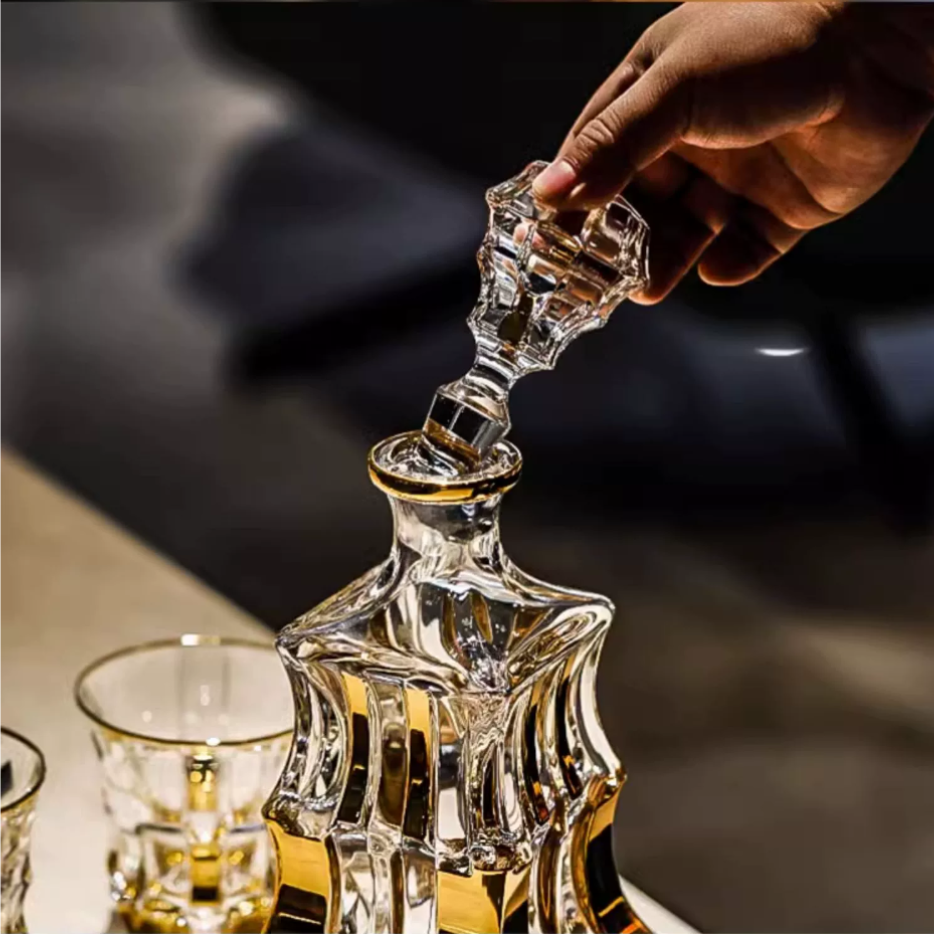 Bohemia Royal Crystal Whisky Decanter Set
