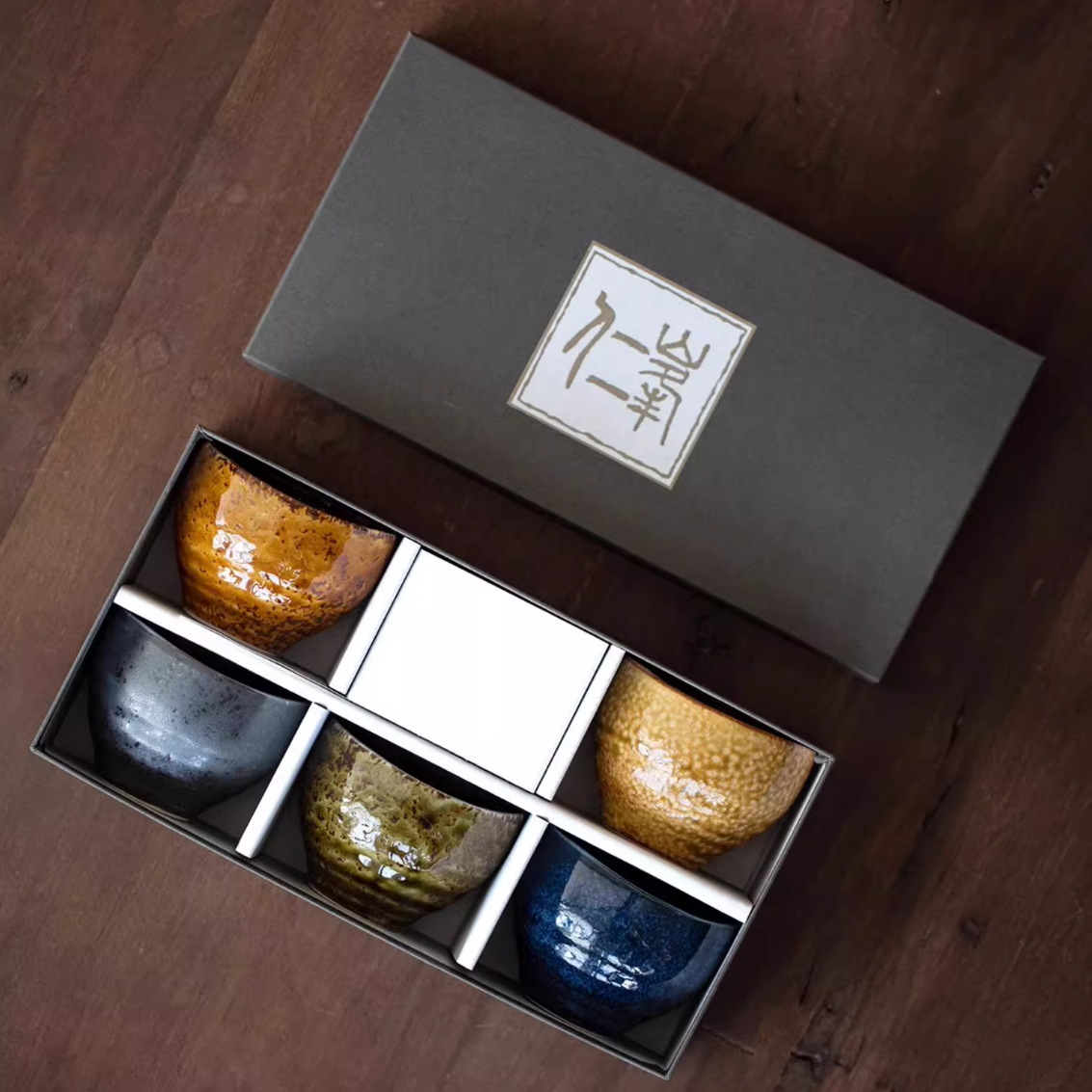 Mino Ware Autumn Harmony Tea Cup Set of Five