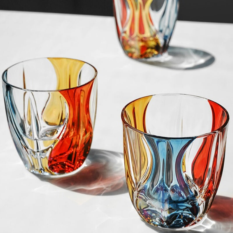 BOHEMIA OCEAN Colored Crystal Whisky Glass