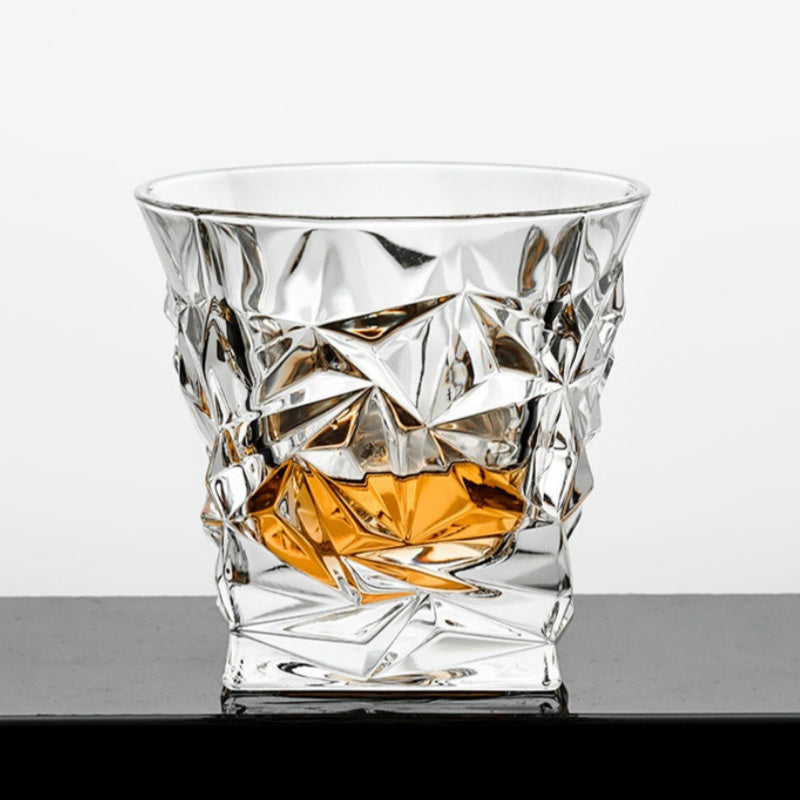 BOHEMIA GLACIER Crystal Whisky Decanter Set