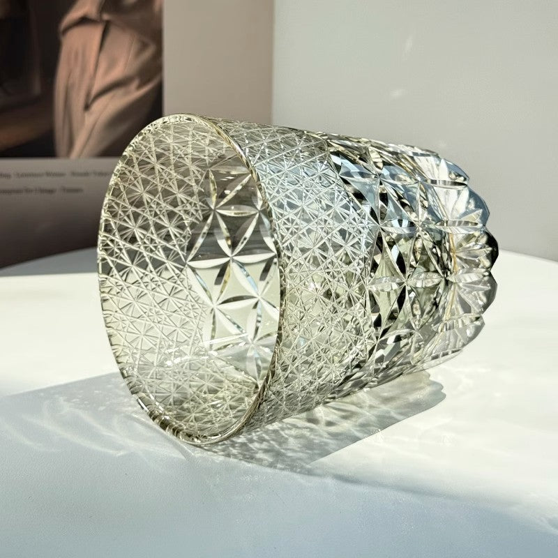 Edo Kiriko Whiskey Glass-Star Shield GoGlassCup