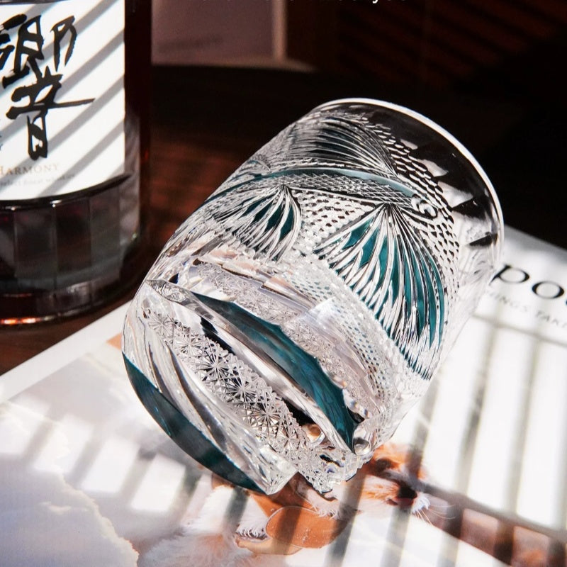 Masterpiece Edo Kiriko Flying Fish Whisky Glass