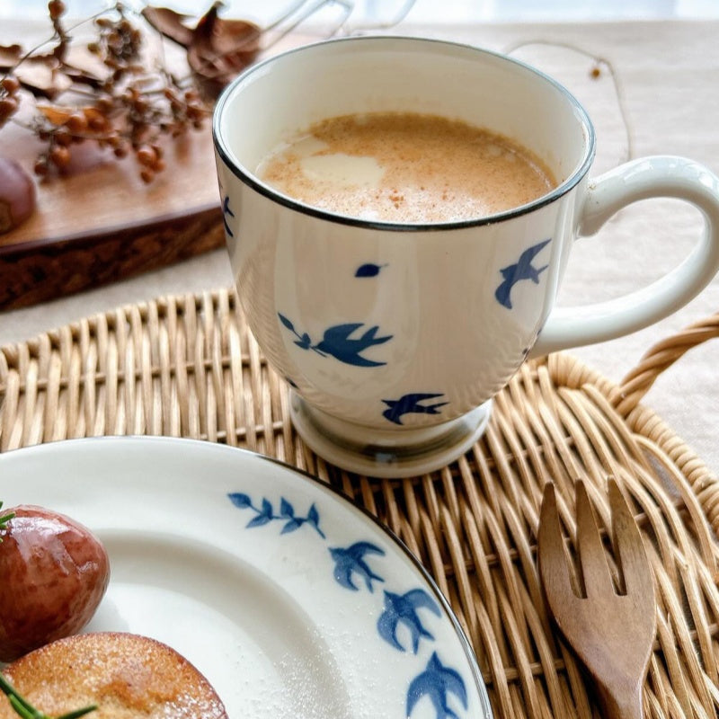 Mino Ware Handcrafted Spring Swallow Ceramic Collection