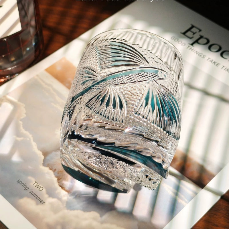 Masterpiece Edo Kiriko Flying Fish Whisky Glass