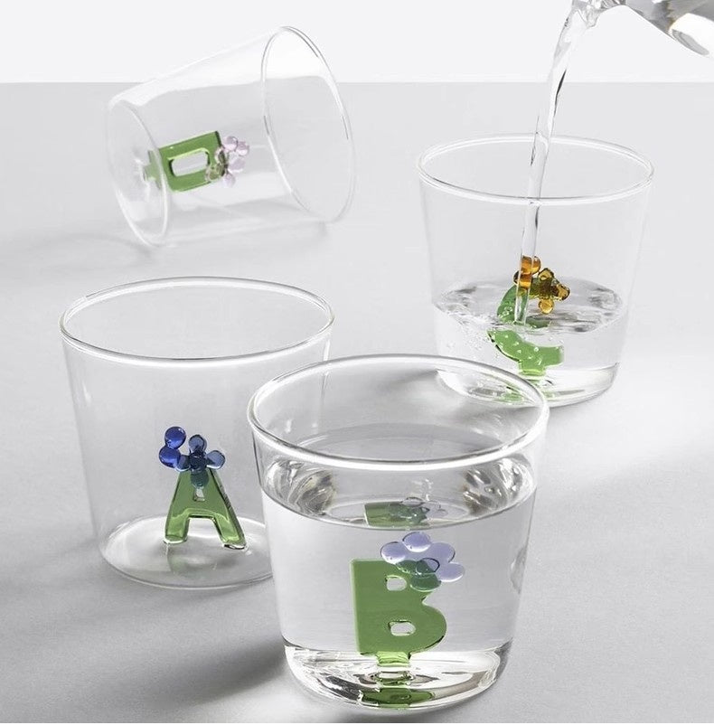 GOGLASSCUP Creative Glass Cup 26 Letters - Goglasscup