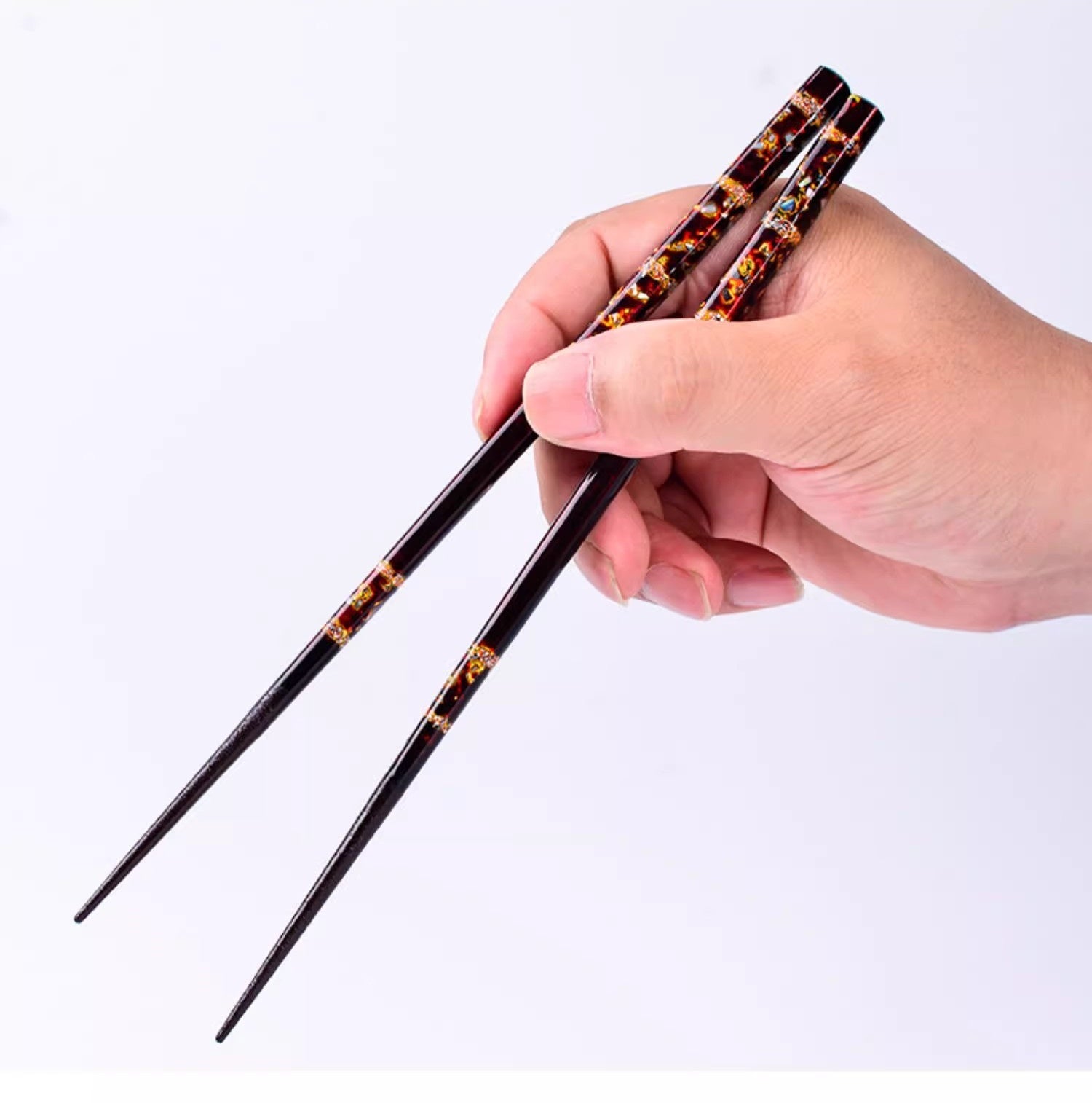 KAWAI WAKASANURI Inlaid Shell Chopsticks Goglasscup