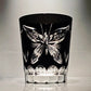Black Butterfly Crystal Whiskey Glass
