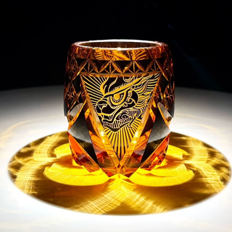 Heritage Collection Edo Kiriko Azure Dragon Whisky Glass