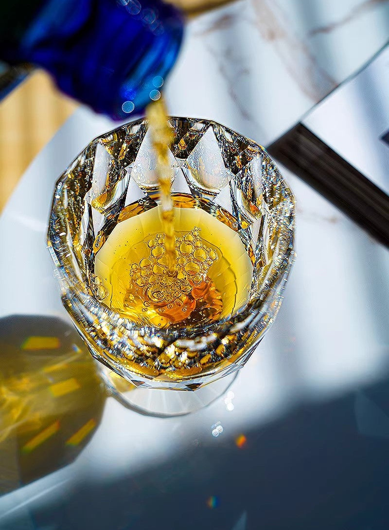 Edo Kiriko Handcrafted Crystal Prism Whisky Glass