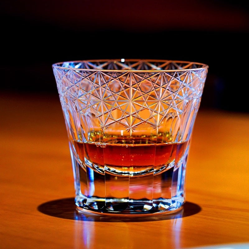 Japanese Thick-Bottomed Crystal Wine Glass | Mount Fuji + Ice Crystal + Angel Wings + Sharp Edge